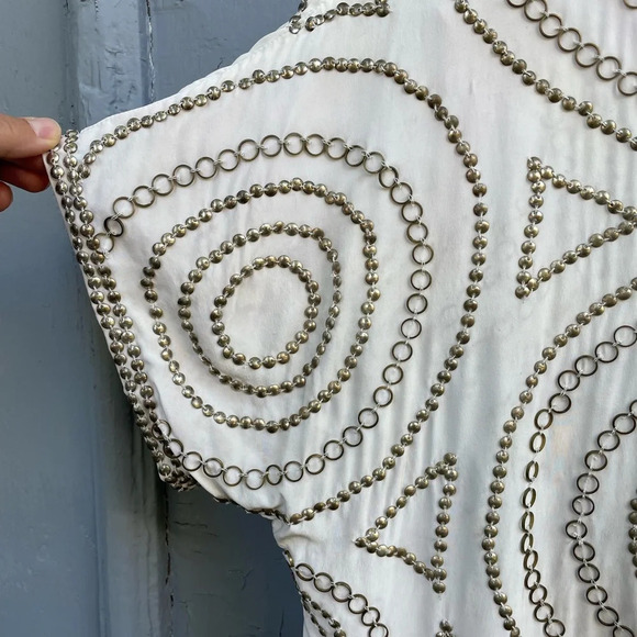 Haute Hippie embellished silk blouse, size small - Picture 9 of 13